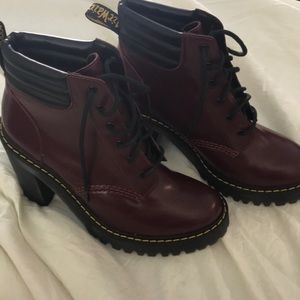 Like new Heeled Dr Martens in Oxblood